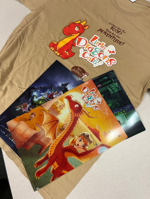Little Dragons Café Exclusive T-shirt & Vinyl Folder Bundle